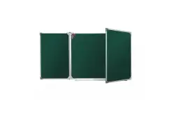 Школьная доска 3-компонентная, магнитно-меловая, зелёная, 75×200 см1