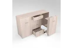 Шкаф школьный с выдвижными демонстрационными полками 43×143×87 см1