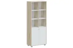 Шкаф в школьный класс закрытый со стеклом для учебных пособий 38,4×73,8×187 см1
