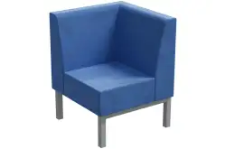 Диван модульный угловой Лофт, голубой, каркас серый1