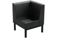 Диван модульный угловой Лофт, черный, каркас черный