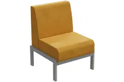 Диван модульный 1-местный Лофт, желтый, каркас серый1