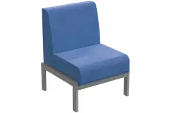 Диван модульный 1-местный Лофт, голубой, каркас серый1