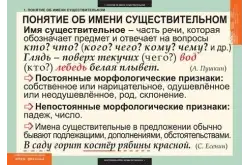 Комплект таблиц Русский язык. Имя существительное (7 таблиц)1