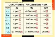 Комплект таблиц Русский язык. Числительные и местоимения (14 таблиц)