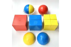 Набор для объёмного представления дробей: шары и кубы1