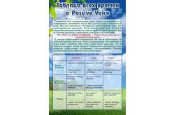 Стенд Таблица всех времен в Passive Voice 0,6х0,91