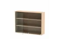 Витрина со стеклянными дверцами, 100х23х75 см