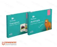 Развивающий комплект карточек на английском языке «Animals и Transport 2в1»1