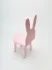 Детский стул зайчик розового цвета вид сзади