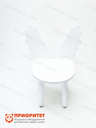 Детский стул белые крылья ангела общий вид