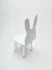 Детский стул зайчик белого цвета вид сбоку