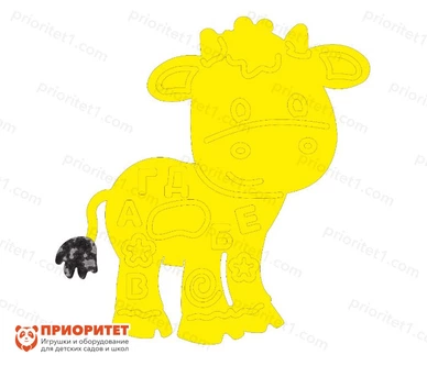 Тактильно-развивающая панель «Милый телёнок»