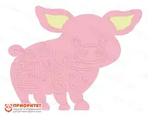 Тактильно-развивающая панель «Смелый поросёнок»1