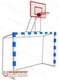 Детские минифутбольные/гандбольные ворота с баскетбольным щитом из фанеры1