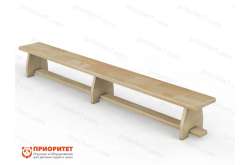 Гимнастическая скамейка с деревянными ножками (2 м)