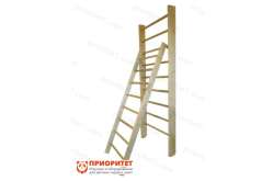 Навесная лестница деревянная с зацепами