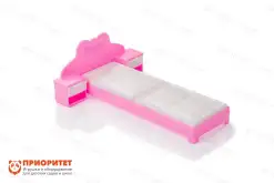 Кровать для кукол розовая1