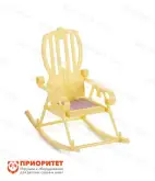 Кресло-качалка для кукол «Маленькая принцесса» лимонное1