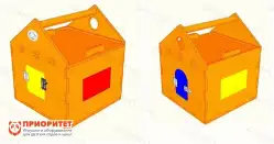 Бизиборд домик развивающий «Время открытий» (оранжевый) размер 60х40х50 см1