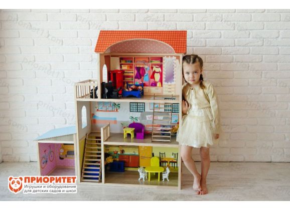 Кукольный домик Сказочный с гаражом