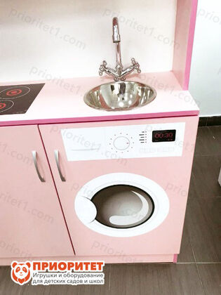 Детская кухня Фантазия розовая со стиральной машинкой