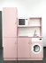 Детская кухня Фантазия розовая с холодильником