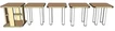 Набор «Компактная пятерка» (стол и 4 стула) для детского сада