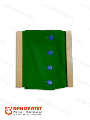 Зеленая рамка с синими пуговицами