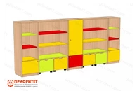 Стеллаж-стенка для игрушек и книг «Много места»