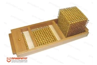 Материал Монтессори для введения количеств (1, 10, 100, 1000)