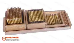 Материал Монтессори из золотых бусин «Знакомство с десятичной системой»1