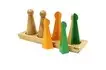 Игровой набор Монтессори «Деревянные дроби-кегли на подставке»