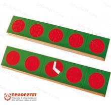 Металлические дроби-вкладыши Монтессори с двумя подставками