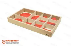 Пластиковые круги-дроби Монтессори в ящике1