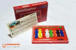 Металлофон 8 разноцветных нот (пластиковая подставка)1
