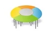 Стол растущий на регулируемых ножках «В кругу друзей» цветной