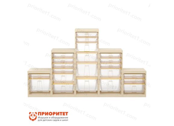 Игровой стеллаж с комплектом контейнеров (5 секций)