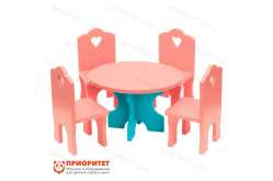 Мебель для кукол «Столик со стульчиками»