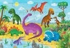Пазл листовой на подложке «Динозавры»