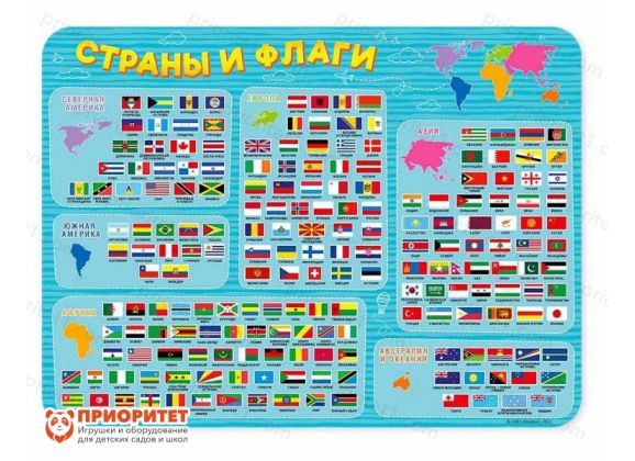 Настольное покрытие для лепки «Страны и флаги»