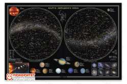 Настольная карта двухсторонняя «Звездное небо. Планеты»