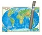 Настенная карта в тубусе «Мир Физический»