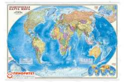Настенная карта на рейках «Мир Политический» 101x69 см