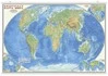 Настенная карта на рейках «Мир Физический» 124x80 см