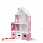 Кукольный домик из фанеры «Стефания» розово-белый1