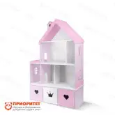Кукольный домик из фанеры «Стефания» лилово-розовый1