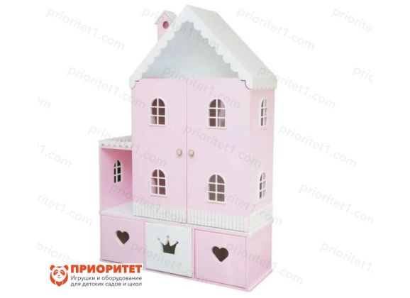 Кукольный домик «Стефания» с дверками розово-белый