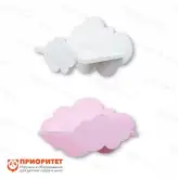 Полка-облако для поделок бело-розовая1