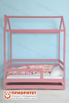 Кровать детская «Домик хвоя» розовая